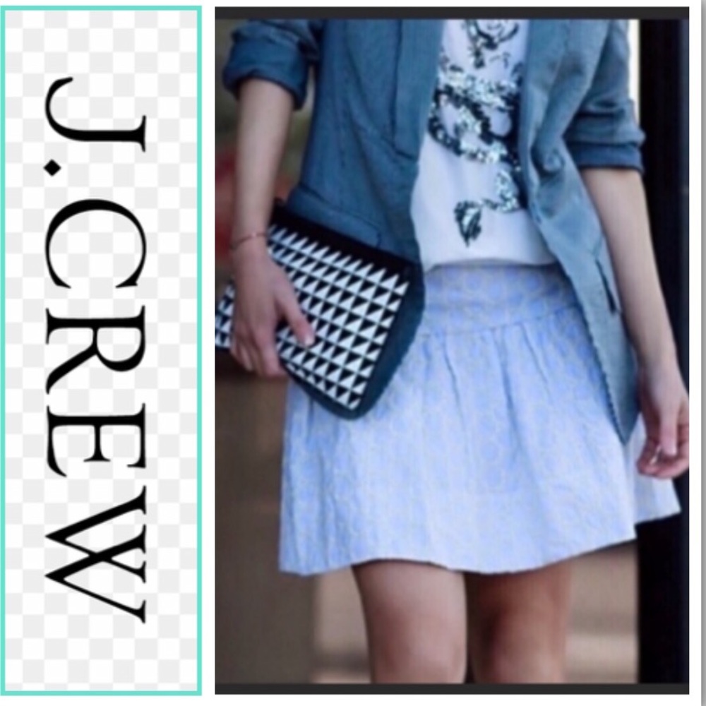 J. Crew Esplanade seersucker eyelet Skirt